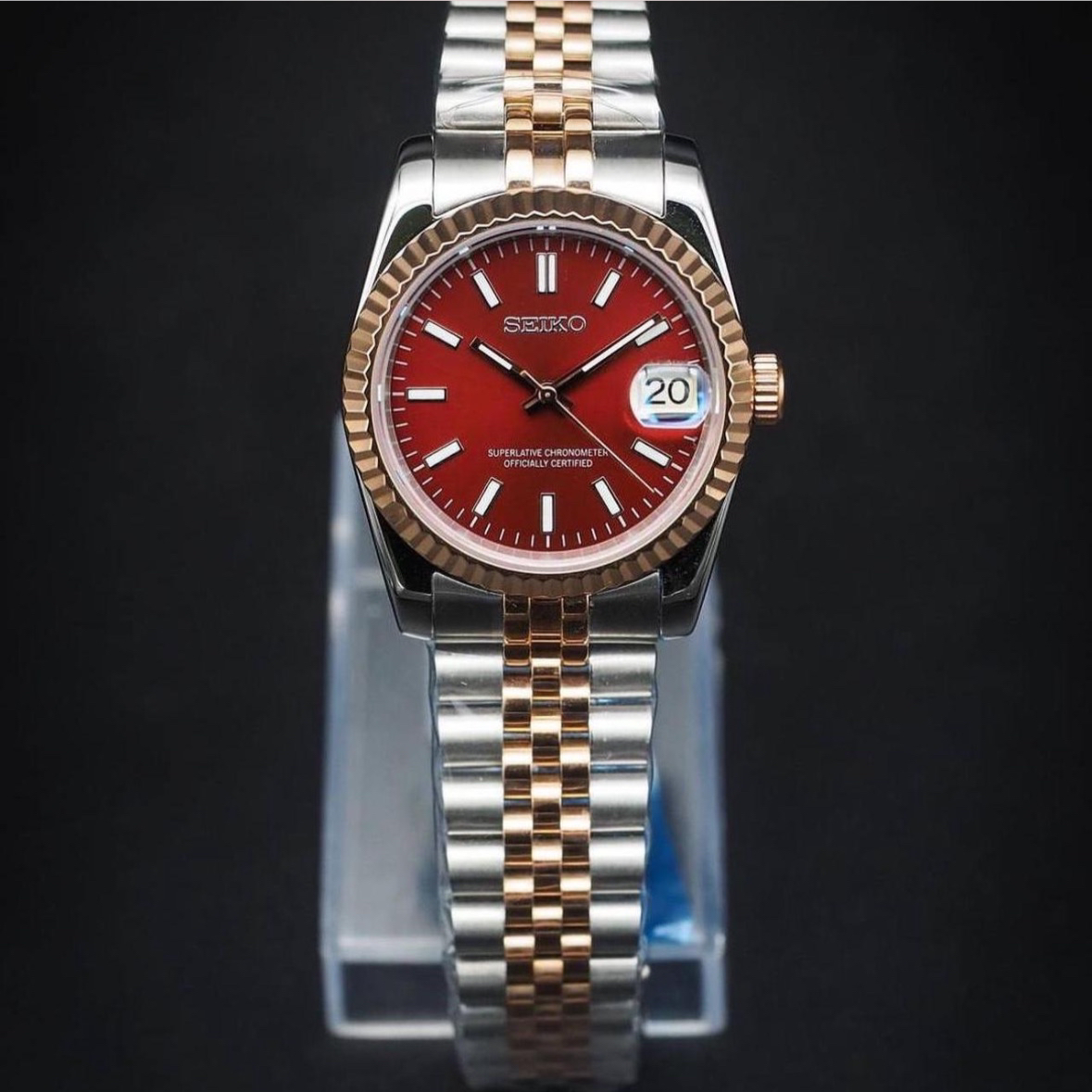 Datejust Rose Red Mod (Two Tone)
