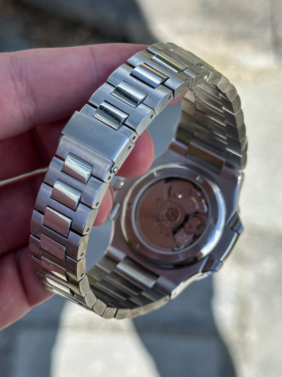 Nautilus Steel Beige Mod (Diamond Bezel)