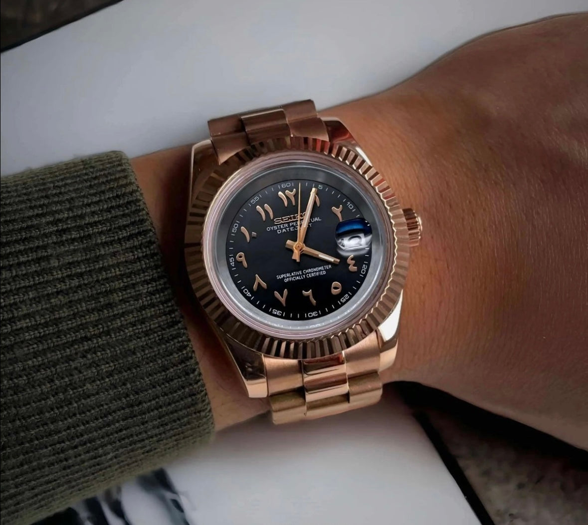 Datejust Rose Black Mod (Arabic)