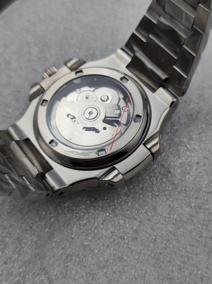 Nautilus Steel White Mod (Diamond Bezel)