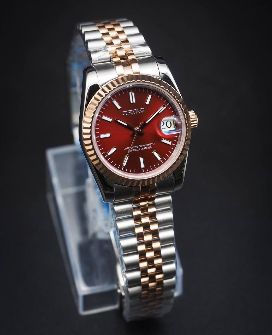 Datejust Rose Red Mod (Two Tone)