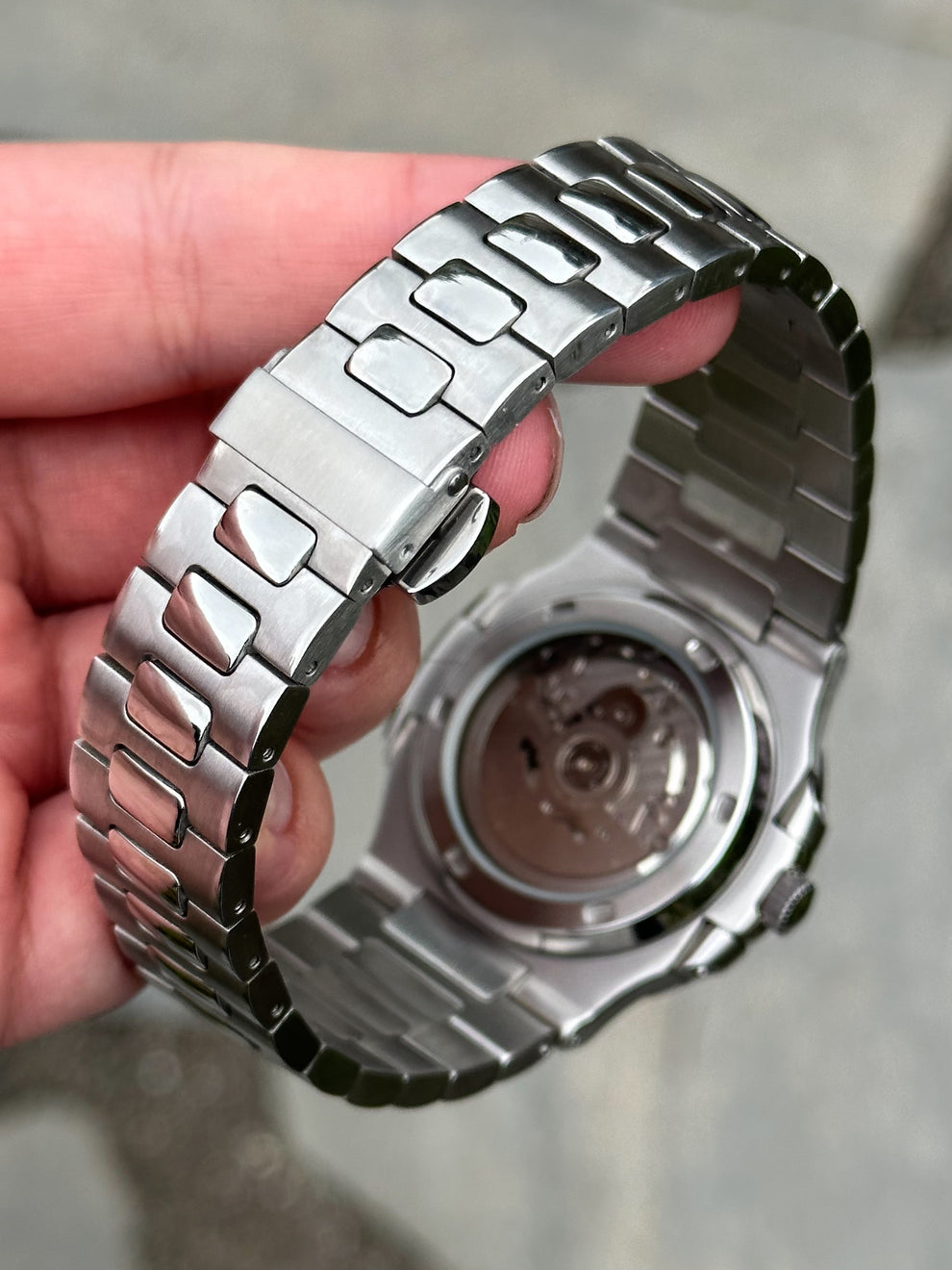 Nautilus Steel Black Mod (Open Heart)