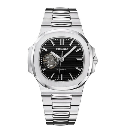 Nautilus Steel Black Mod (Open Heart)