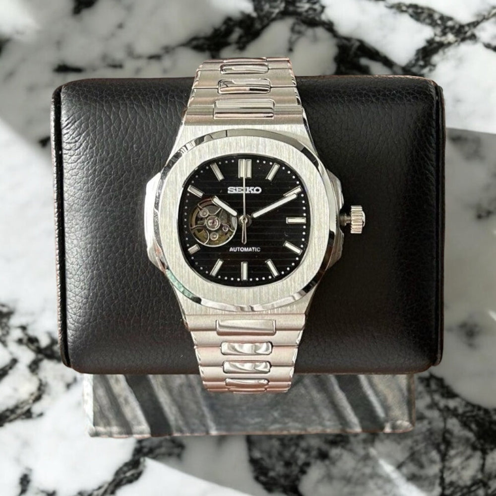 Nautilus Steel Black Mod (Open Heart)