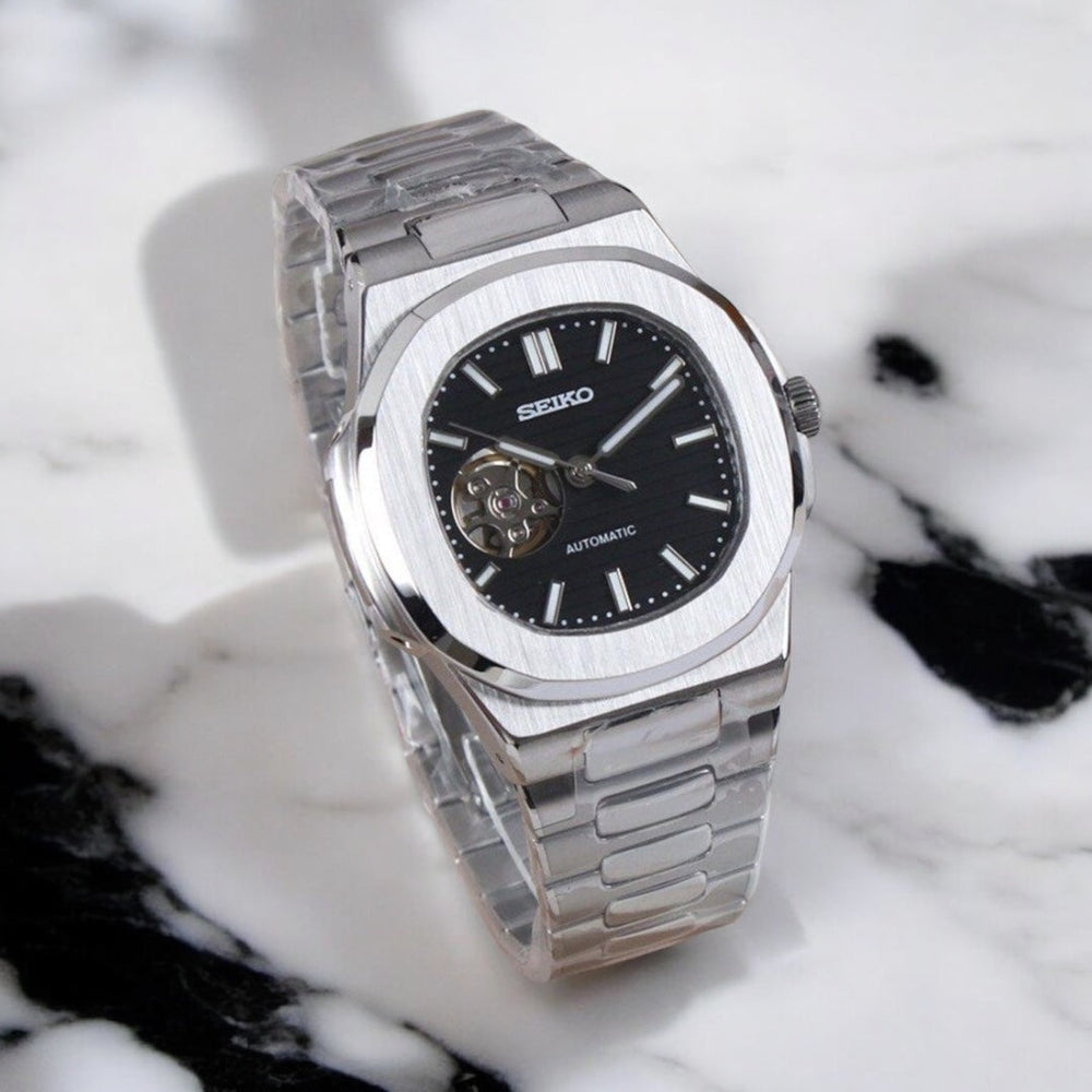 Nautilus Steel Black Mod (Open Heart)