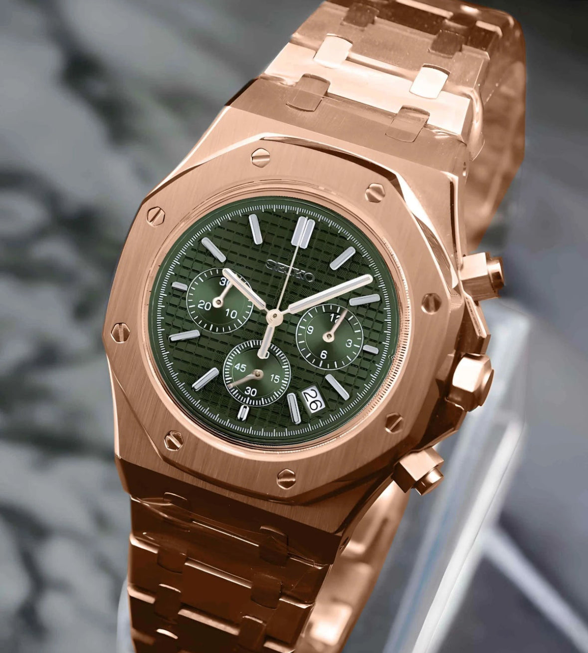 Royal Oak Rose Gold Olive Mod (Chronograph)