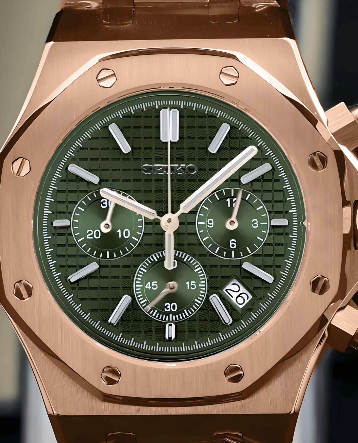Royal Oak Rose Gold Olive Mod (Chronograph)