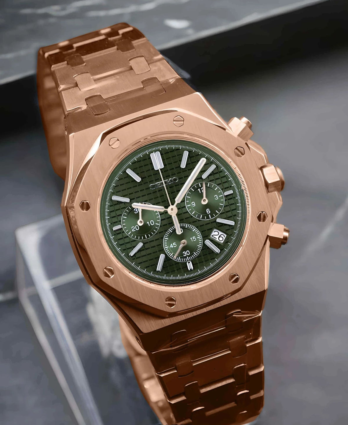 Royal Oak Rose Gold Olive Mod (Chronograph)