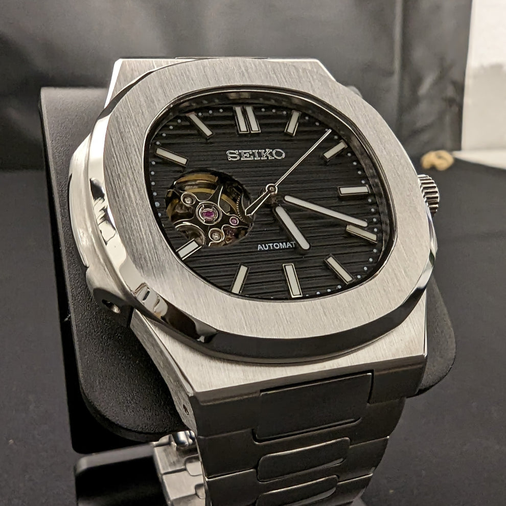 Nautilus Steel Black Mod (Open Heart)