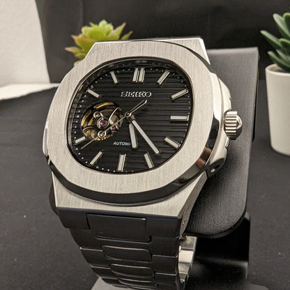 Nautilus Steel Black Mod (Open Heart)