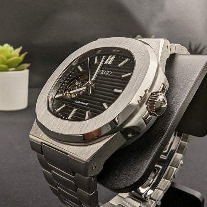 Nautilus Steel Black Mod (Open Heart)