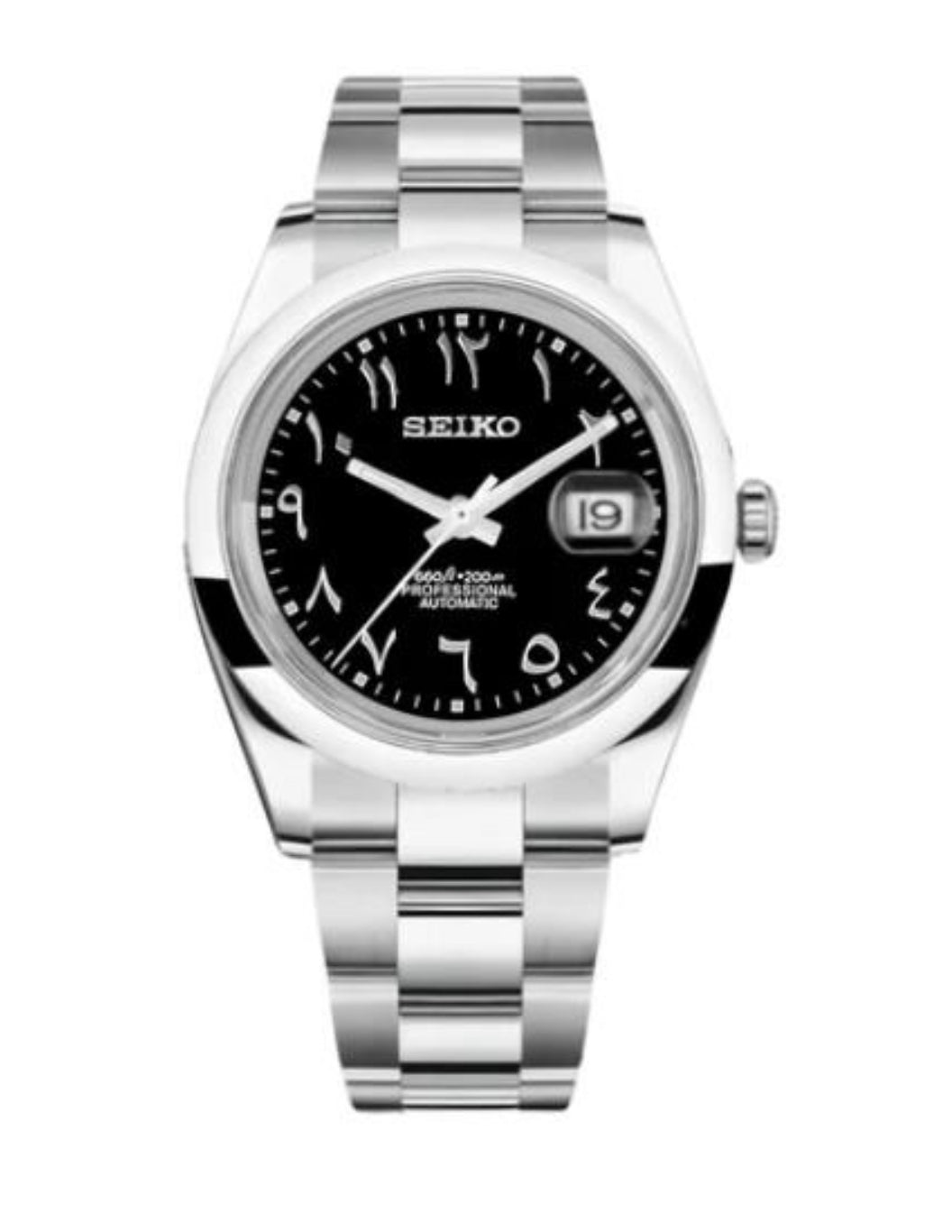 Datejust Steel Black Oyster Mod (Arabic)