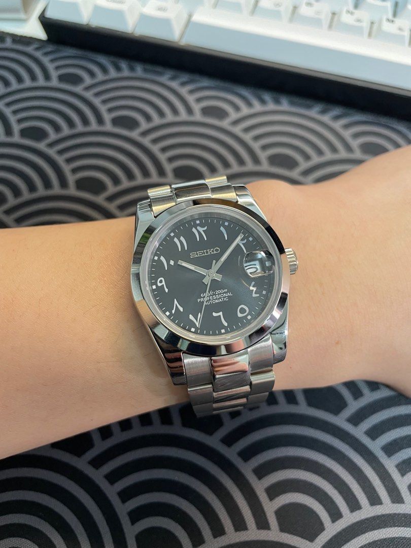 Datejust Steel Black Oyster Mod (Arabic)