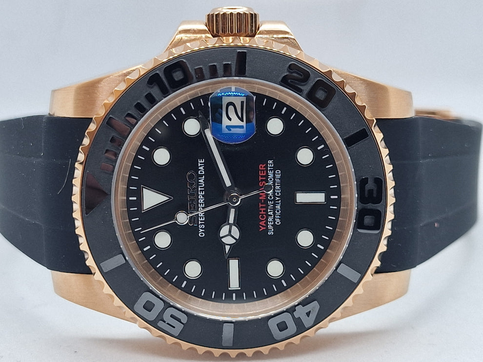 Yachtmaster Rose Gold Black Mod