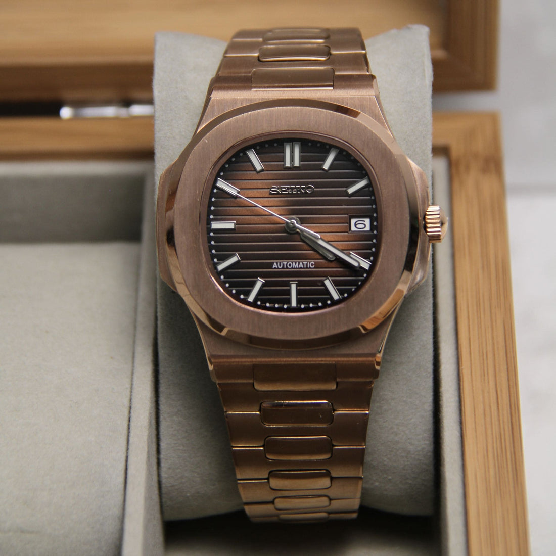 NAUTILUS MOD ROSE GOLD (BROWN DIAL)