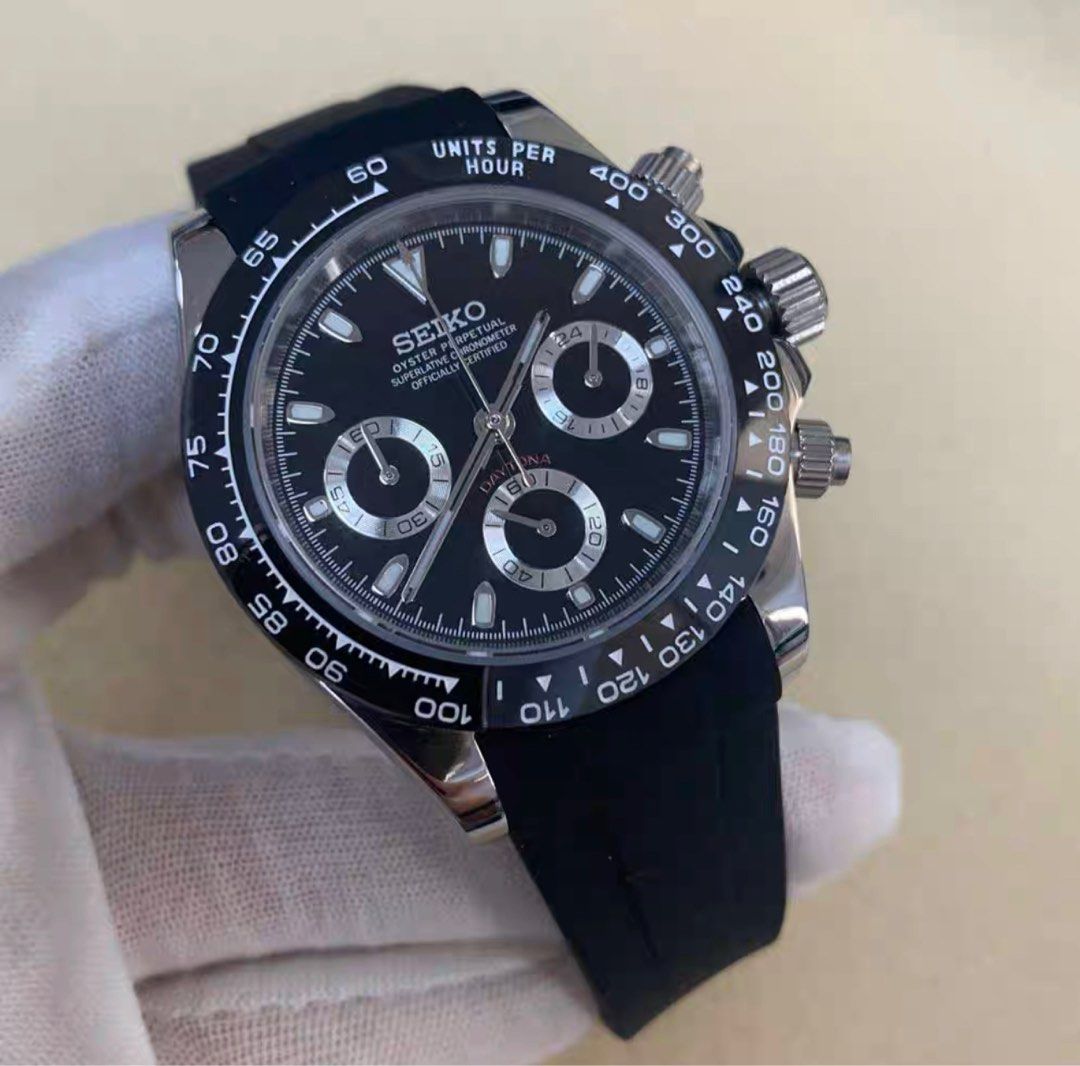 Daytona Steel Black Mod (Rubber Strap)