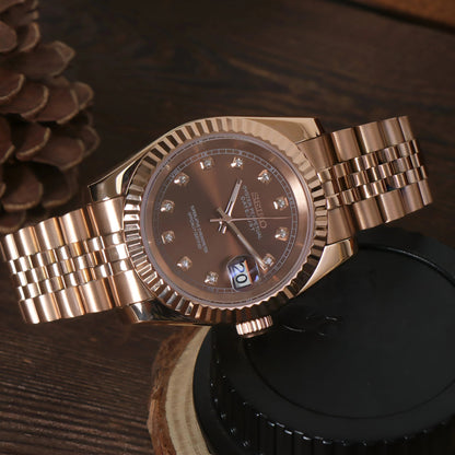 Datejust Rose Pearl Mod (Diamond Indices)