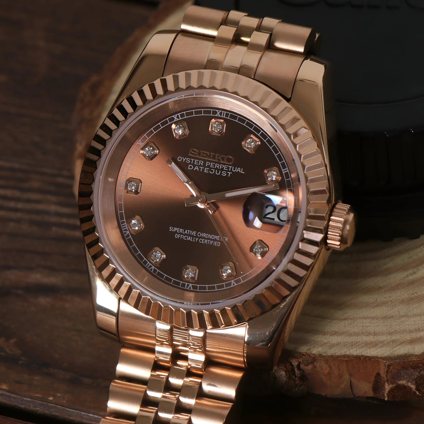 Datejust Rose Pearl Mod (Diamond Indices)